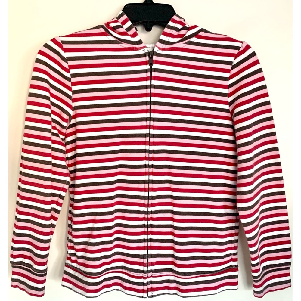 Crazy8 Striped Full Zip Hooded Sweatshirt